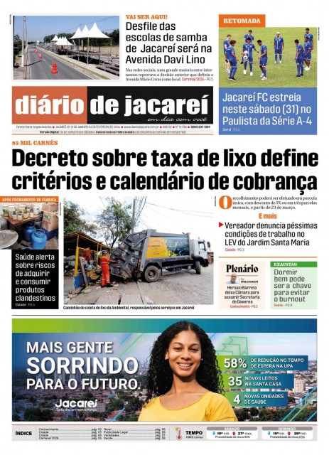 De 31 de janeiro a 06 de fevereiro de 2026