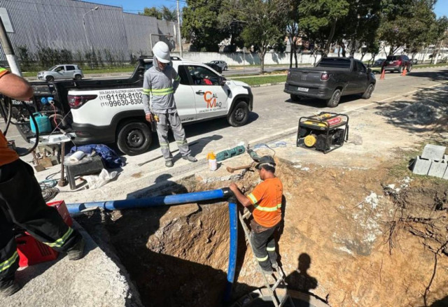 Obra da nova adutora provoca parada programada de água em 40 bairros
