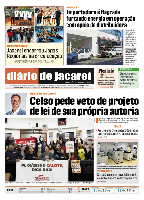 De 01 a 07 de agosto de 2026