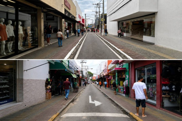 Obras no Centro mudam trânsito e criam calçadão na Rua dos Correios