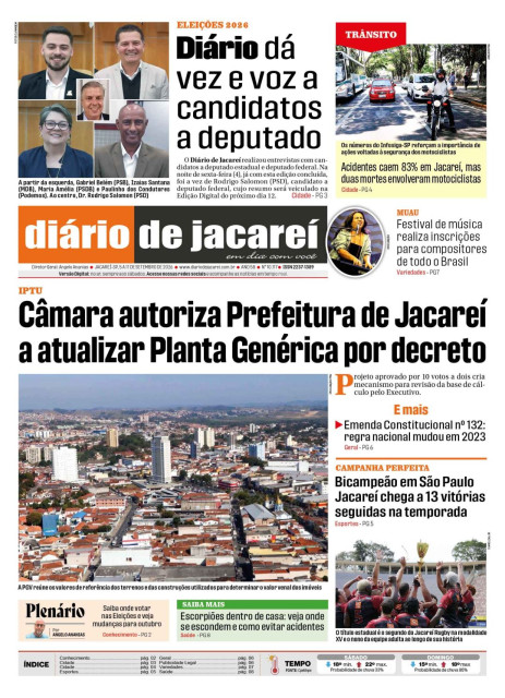 De 05 a 11 de setembro de 2026