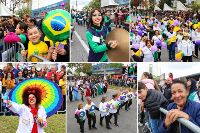 Frio não afasta o público do desfile cívico da Independência em Jacareí