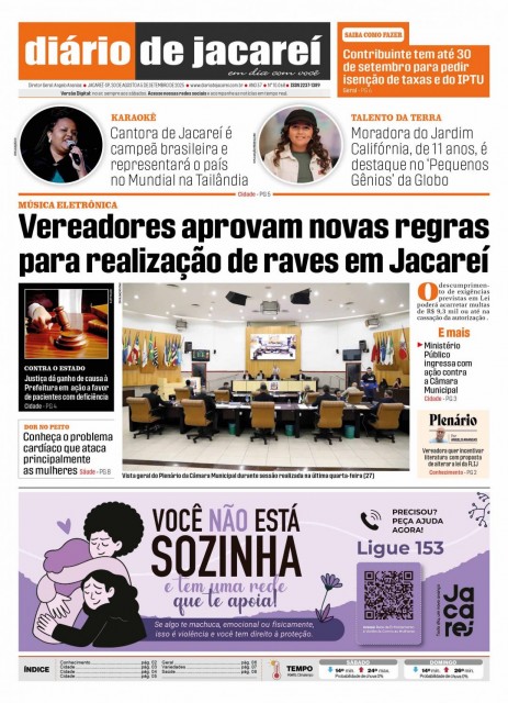 De 30 de agosto a 05 de setembro de 2025